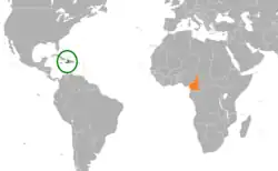 Lage von Haiti und Kamerun