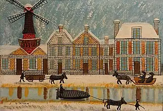 Canaux en hiver, Louis Vivin