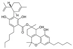Strukturformel Cannabidiolsäure A Cannabitriolester