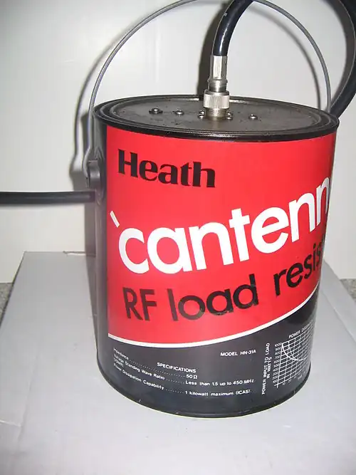 HF-Dummyload, verwendbar bis 30 MHz bei maximal 1 kW