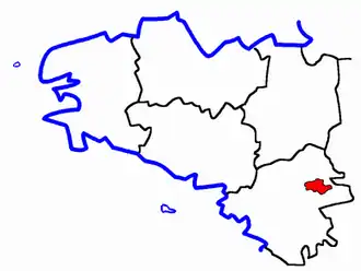 Lage des Kantons Riaillé