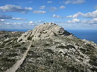 Blick von Osten zum es Caragolí