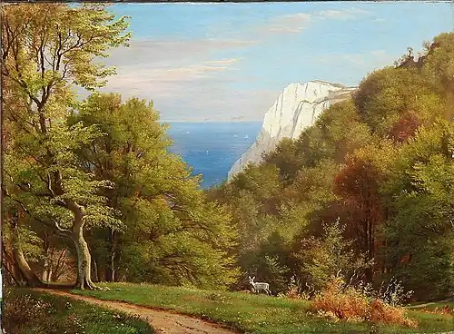 Sommerdag på Møns Klint (1877), Carl Frederic Aagaard (1833–1895)