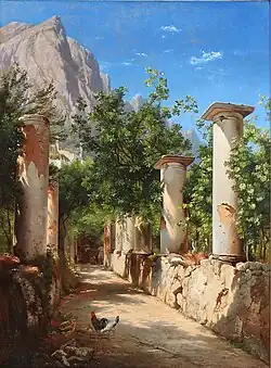 Antiker Säulengang in Italien (Öl auf Leinwand, 1874)