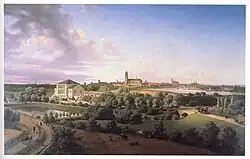Magdeburg, Stadtansicht von Südosten, 1831