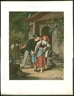 Lithografie Überraschung