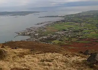Carlingford von Slieve Foy aus gesehen