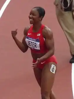 Silbermedaillengewinnererin Carmelita Jeter