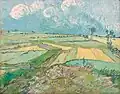 Vincent van Gogh: Weizenfelder in Auvers mit Regenwolken, 1890