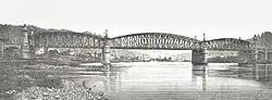 Die Königin-Carola-Brücke kurz nach ihrer Eröffnung (1877)