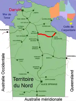 Übersichtskarte Carpentaria Highway