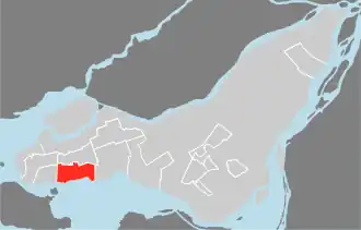 Lage von Beaconsfield in der Agglomeration Montreal