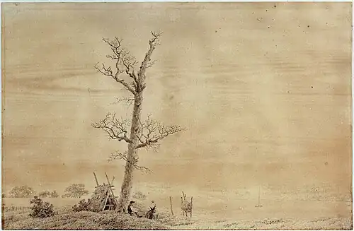 Caspar David Friedrich: Herbstabend am See, um 1805