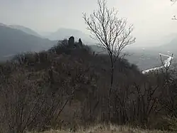 Castel Barco mit Blick in Richtung Süden auf das Vallagarina