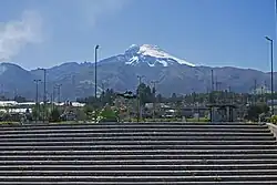 Cayambe Volcano seen from Parque La Remonta in Cayambe