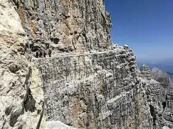 Cengia Stanchina am Zentralen Bocchette-Weg