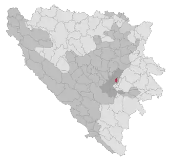 Lage der Gemeinde Sarajevo-Centar in Bosnien und Herzegowina (anklickbare Karte)