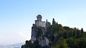 Einer der drei Wehrtürme des Monte Titano