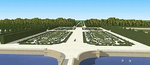 Blick auf die große Parterre