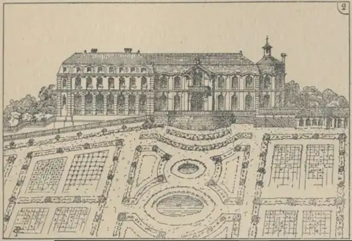 Schloss Passy, 1740, von der Seine aus gesehen, Chevenier, S. 19