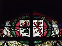 Wappen der Familie Epinay mit bekrönten Löwen