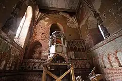 Die Kanzel der 2009 noch zerstörten Marienkirche