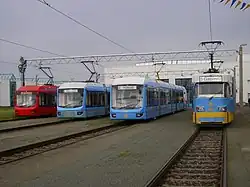 Alle derzeit in Chemnitz eingesetzten Straßenbahntypen