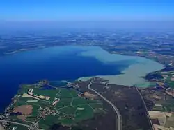Schlammeintrag durch Tiroler Achen; Blickrichtung Norden