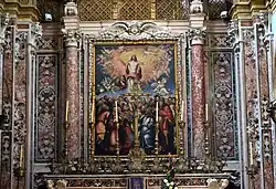 Hauptaltar mit der Himmelfahrt von Giovanni Bernardo Lama