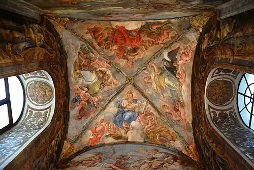 Gewölbefresken über dem Grabmal von Sannazaro