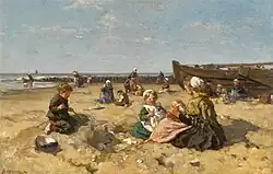 Johannes Evert Hendrik Akkeringa: Spielende Kinder am Srand. Privatsammlung