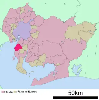 Lage Chitas in der Präfektur
