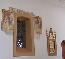 Wandtabernakel und Fresko, Spätgotik