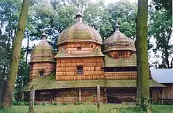 Holzkirchen der Karpatenregion in Polen und der Ukraine