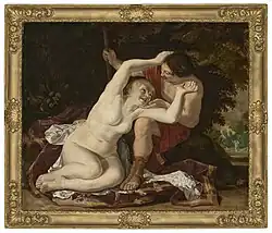Reproduktion des Gemäldes 'Venus und Adonis'