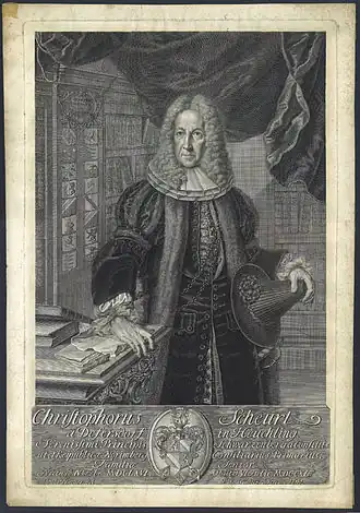 Christoph Scheurl von Defersdorf in Heuchling (1666–1740), Rechtskonsulent