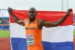 Europameister Churandy Martina nach seinem Sieg – 2012 hatte er den 200 Meter-Titel errungen