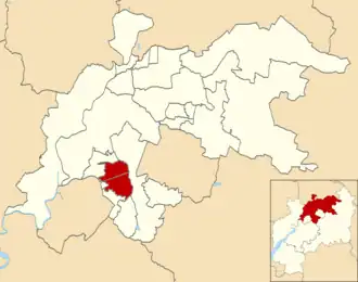 Lage im Borough of Tewkesbury