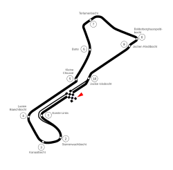 Streckenführung 1973–1974.