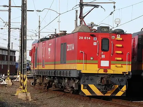 Heck und linke Seite der 20 014 im Depot Beaconsfield in Kimberley am 7. Oktober 2015