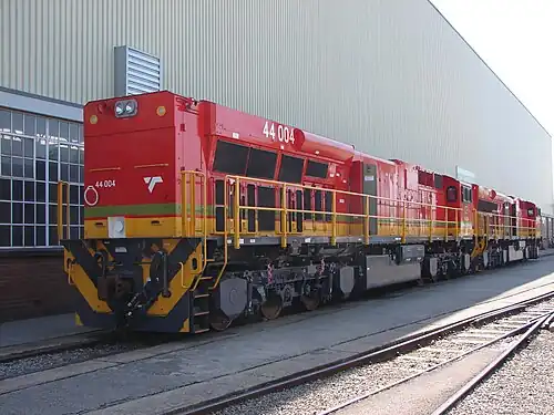 Heck und rechte Seite der 44 004 in Koedoespoort am 29. September 2015