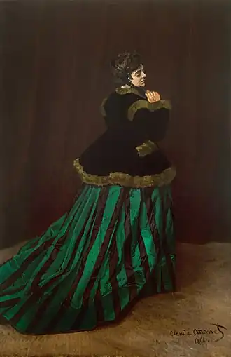 Camille im grünen Kleid von Claude Monet, 1866