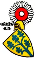 Wappen der (Hohen-)Clingen (1225) in der Zürcher Wappenrolle (ca. 1340)