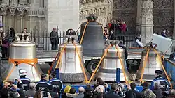 Vier der neuen Glocken für Notre Dame (31. Januar 2013)