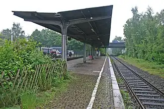Bahnsteig in Gladbeck Ost