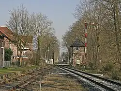 Ausfahrt nach Borken mit verschwenktem Gleis 1, 2015