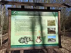 Informationstafel des Hügelgrabfriedhofs