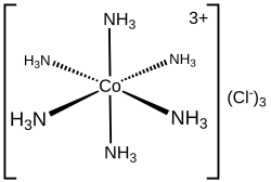 Strukturformel von Hexaammincobalt(III)-chlorid