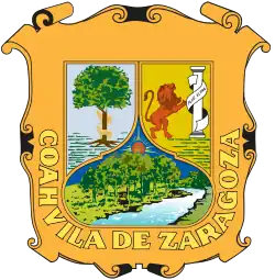 Wappen von Coahuila Freier und Souveräner Staat Coahuila de Zaragoza Estado Libre y Soberano de Coahuila de Zaragoza
