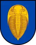 Trilobit im Wappen der Gemeinde Skryje, Tschechien